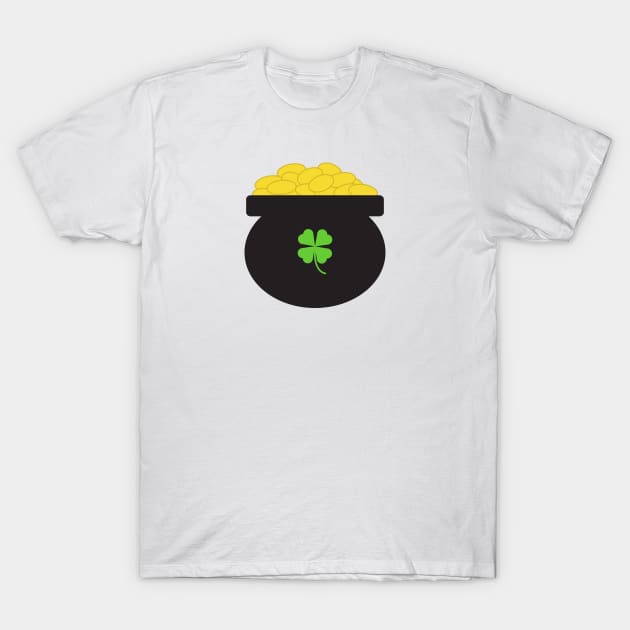 Pot of Gold Shamrock St Patrick's Day T-Shirt by Kelly Gigi